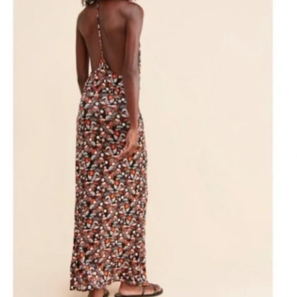 NWOT Free People Daria Halter Maxi Dress Low Back Drape Split Size Medium - Picture 2 of 10